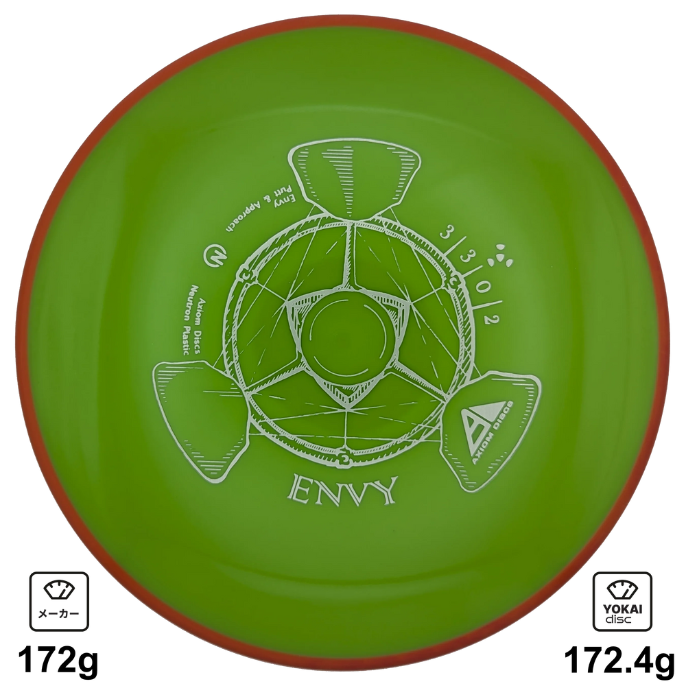 Axiom Envy, Neutron, Green with Orange Rim, 172.4