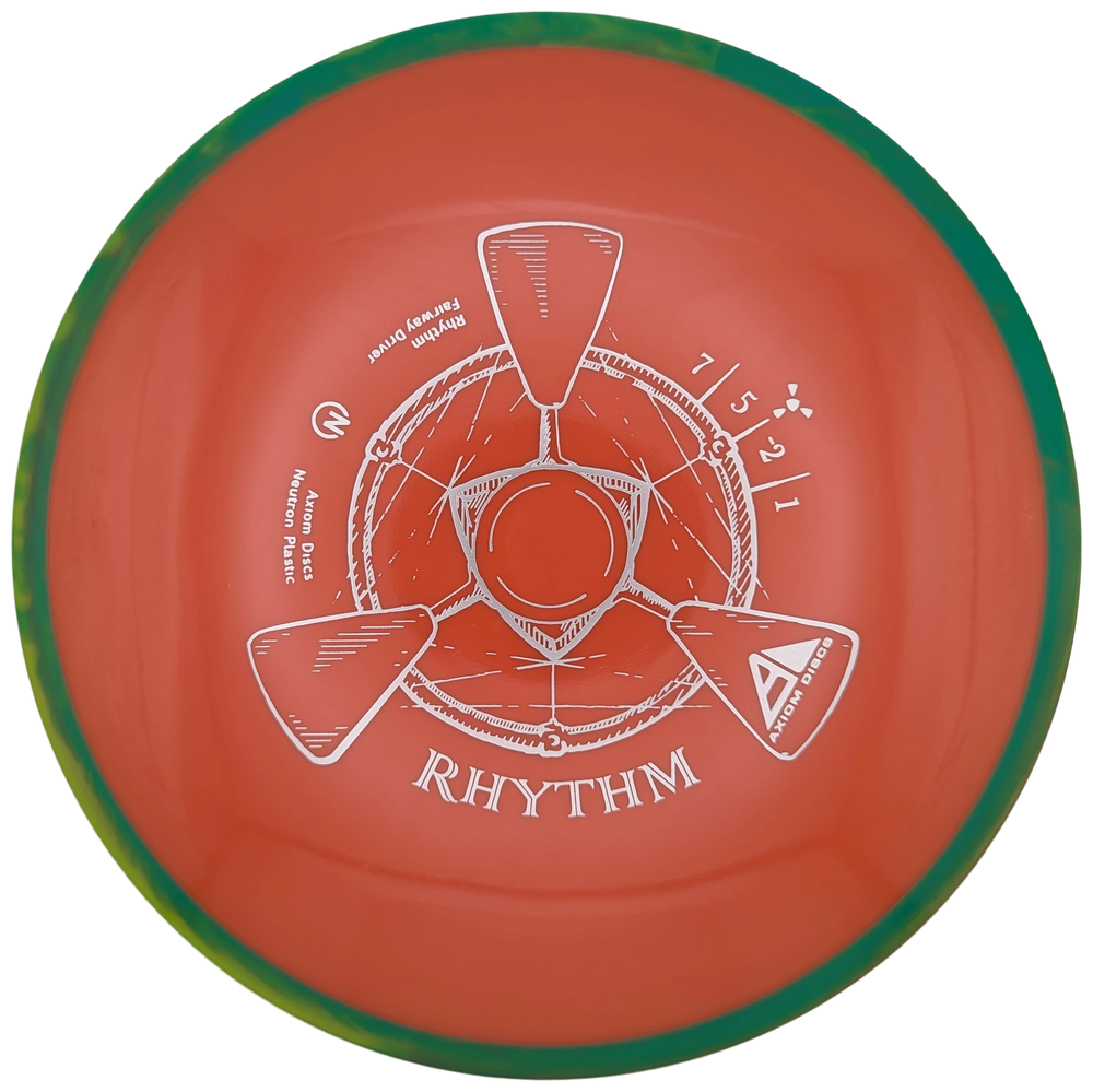 Axiom Rhythm, Neutron, Orange with Green/Yellow Rim, 166.7