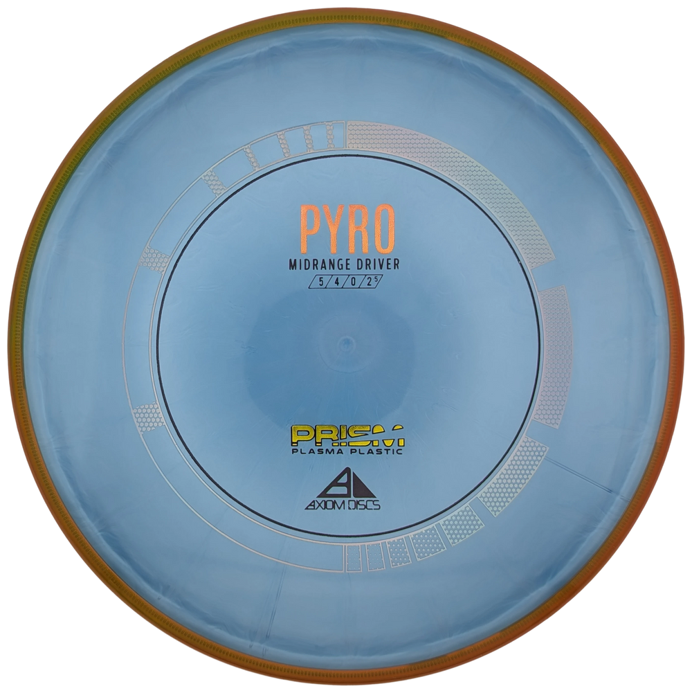 Axiom Pyro, Prism Plasma, Blue with Yellow/Orange Rim, 177.3