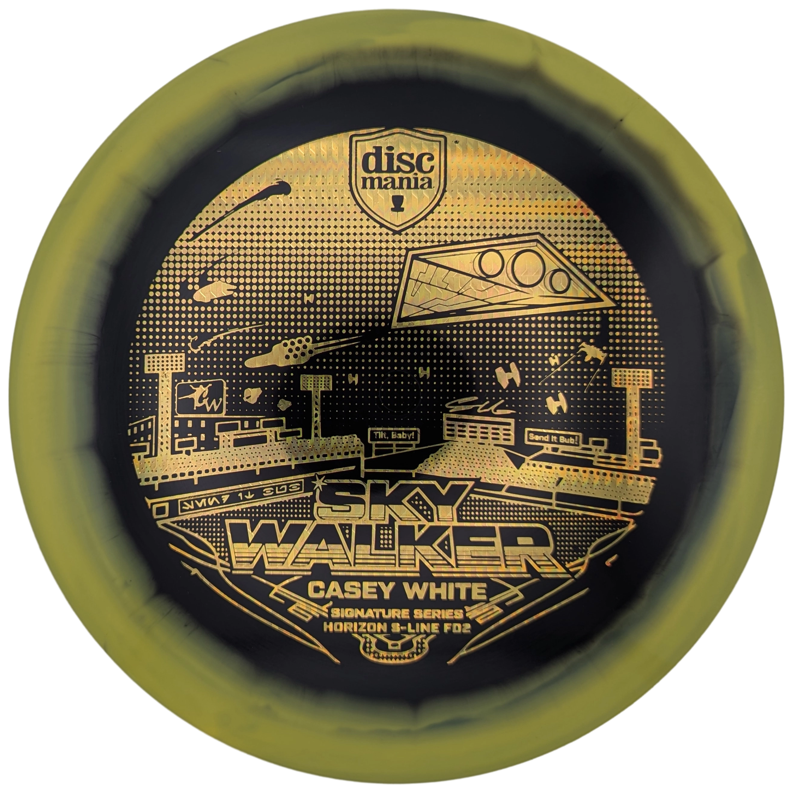Discmania FD2, Horizon S-Line, Black with Yellow Rim, 174.3