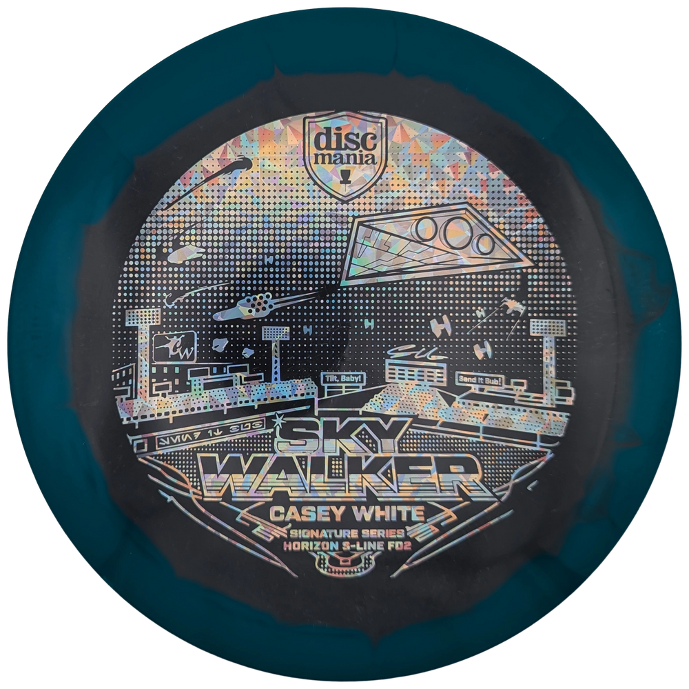 Discmania FD2, Horizon S-Line, Gray with Turquoise Rim, 175.7