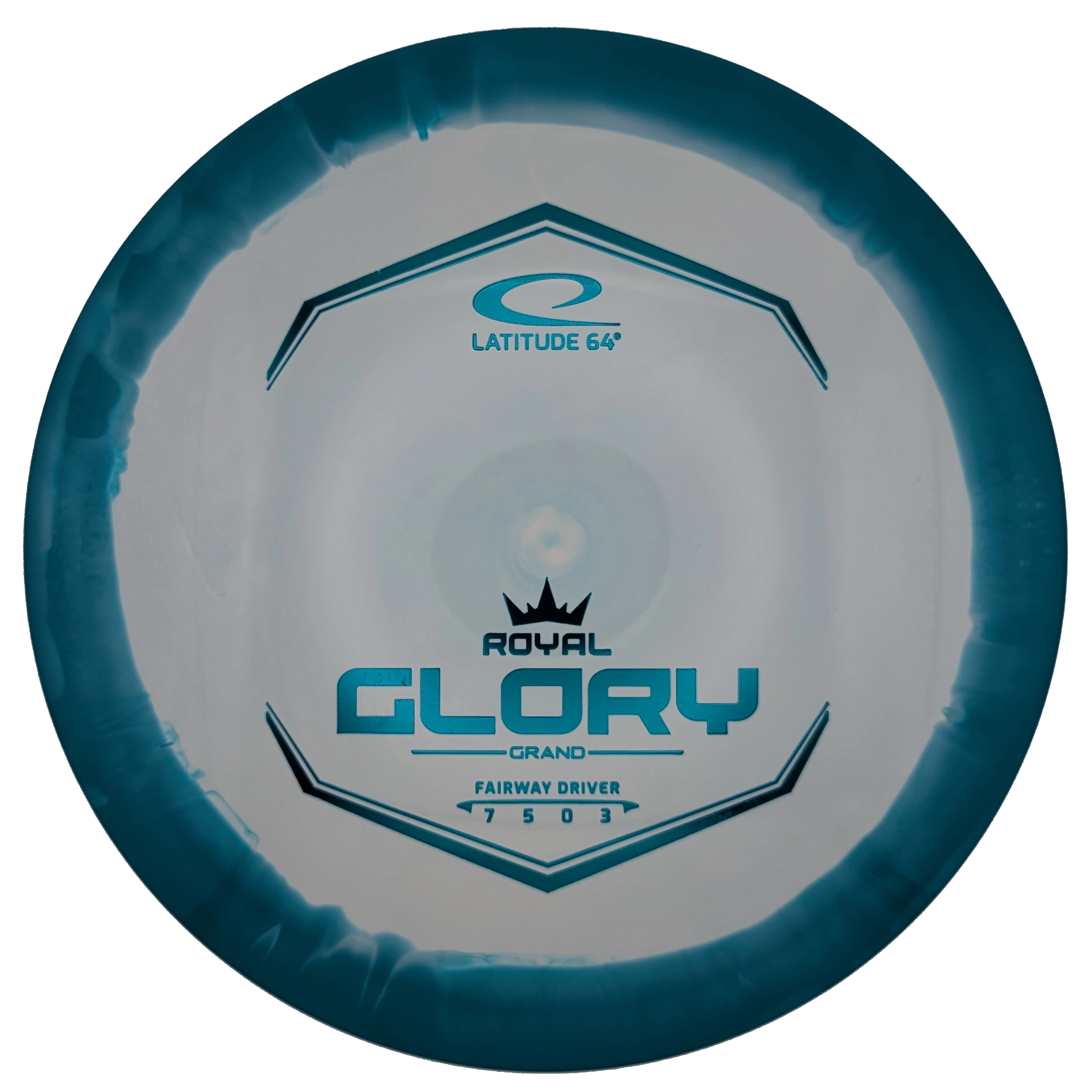 Latitude 64 Glory, Grand Orbit, White with Turquoise Rim, 175.3
