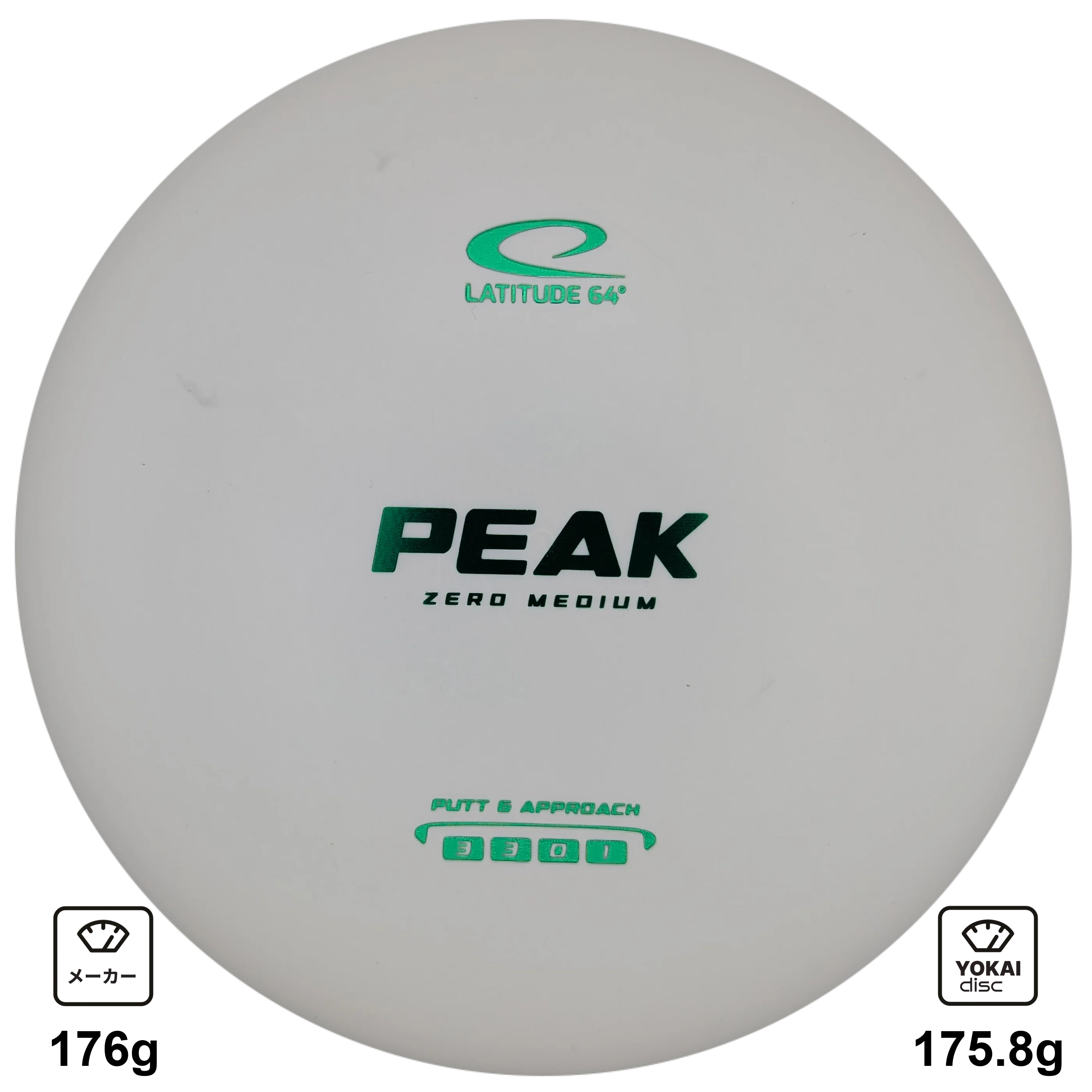 Latitude 64 Peak, Zero Medium, White, 175.8
